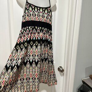 Divided by H&M Black w/Multi-Print Spaghetti Strap Dress, Size 12